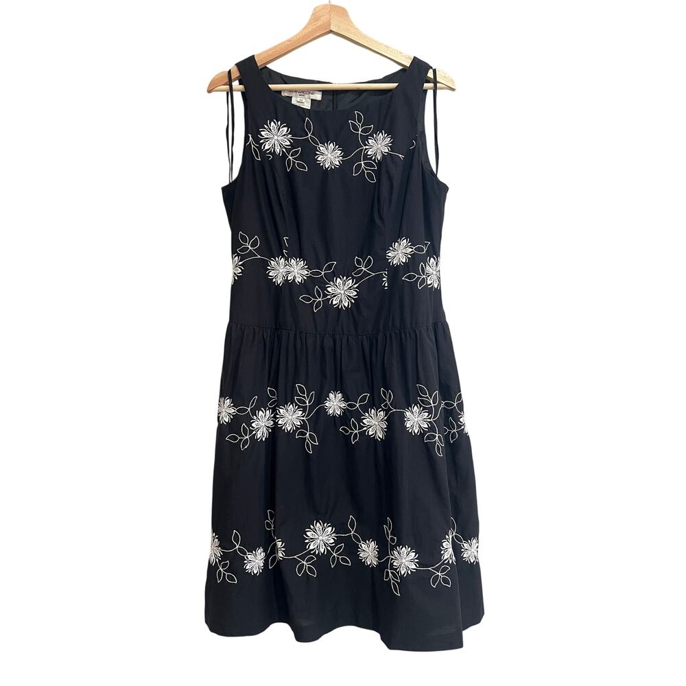 Evan Picone 100% Cotton Embroidered Flower Dress Size 10